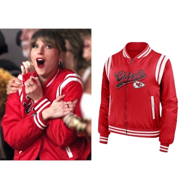 Taylor Swift KC Chiefs Bomber Jacket women’s M - Picture 4 of 11